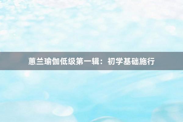 蕙兰瑜伽低级第一辑:初学基础施行